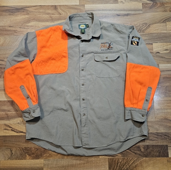 Cabela's Other - Cabela’s 2XL Upland Shooting Shirt Blaze Orange Patch Dakota Wild Wings
